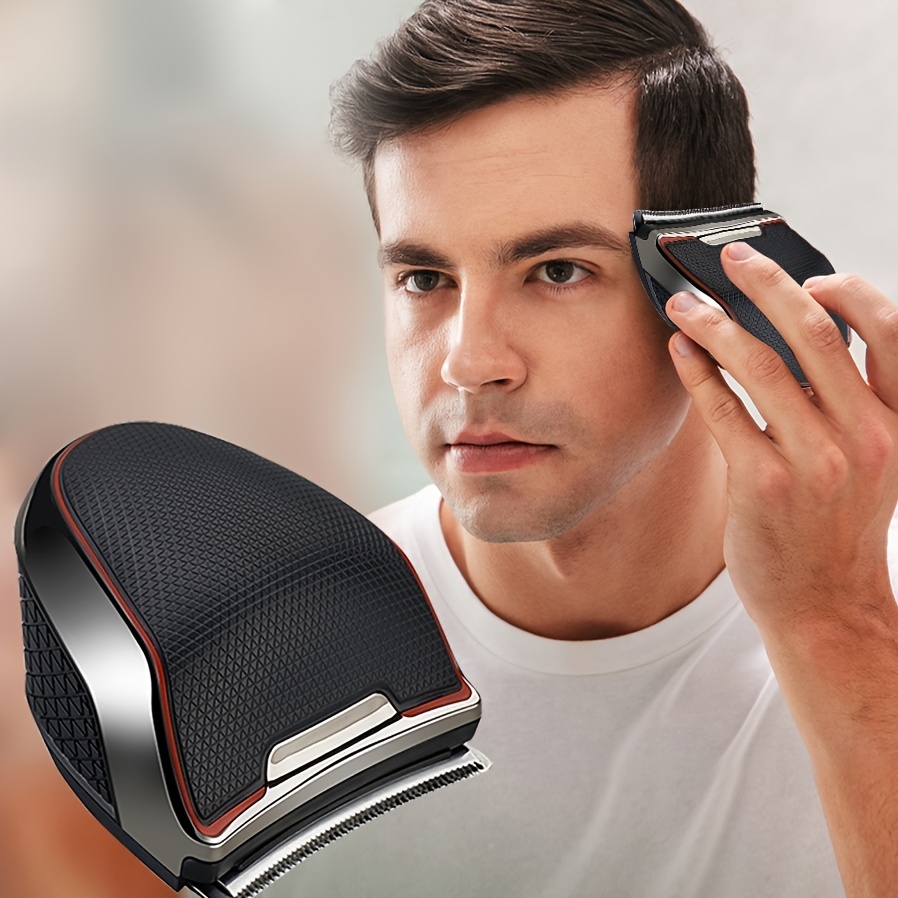 1pc Hair Clipper For Men, Cordless Rechargeable Hair Trimmer Metal Cutting Grooming Kit Beard Shaver Home Barbers