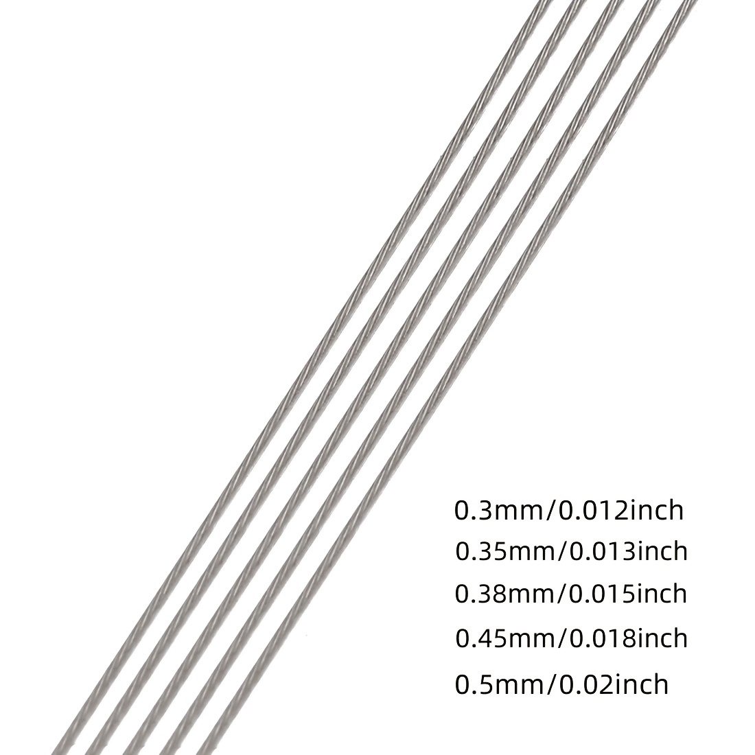 1 Roll/lots 0.3-0.45mm Resistant Strong Line Stainless Steel Wire Tiger  Tail Beading Wire