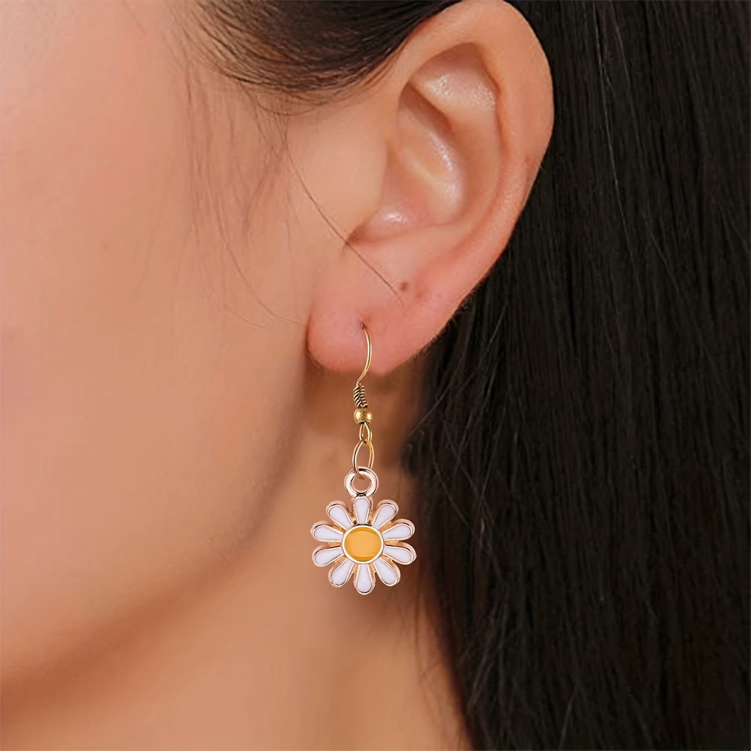 Alloy Flower Daisy Charms For Jewelry Making Diy Earrings - Temu