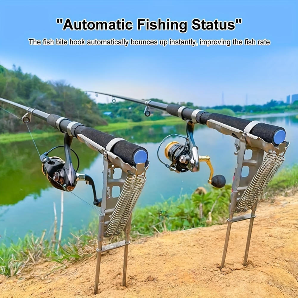 Automatic Fishing Rod Holder High Sensitivity Double Spring - Temu