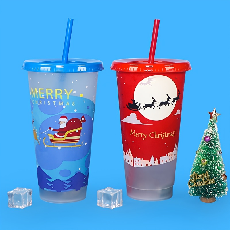 Round Christmas Color Changing Cups - Temu