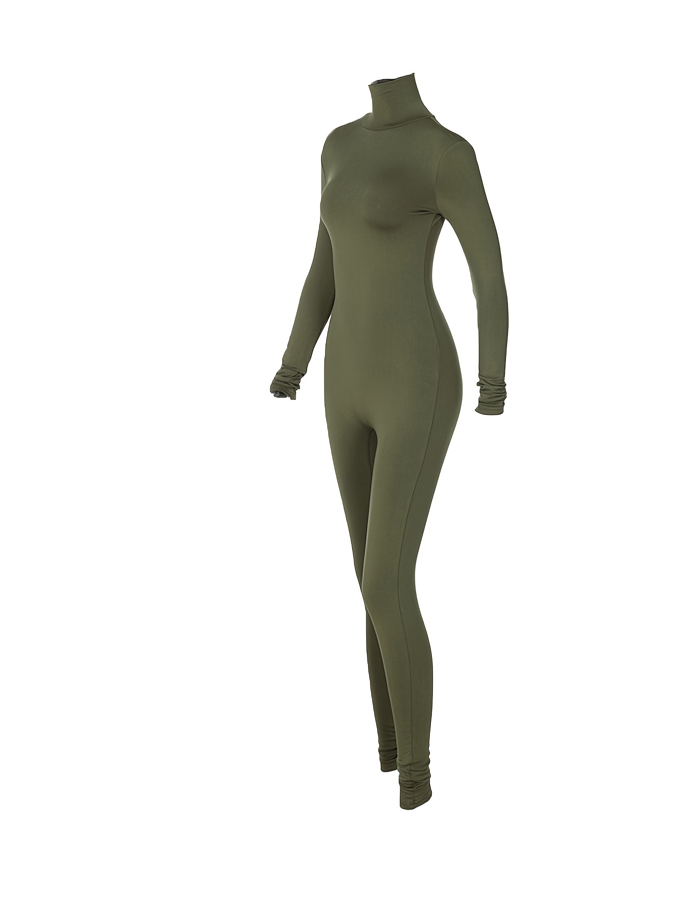 Womens Maternity Bodysuit Scoop Neck Long Sleeve Stretchy Jumpsuit  Pregnancy Shapewear Romper Green Small