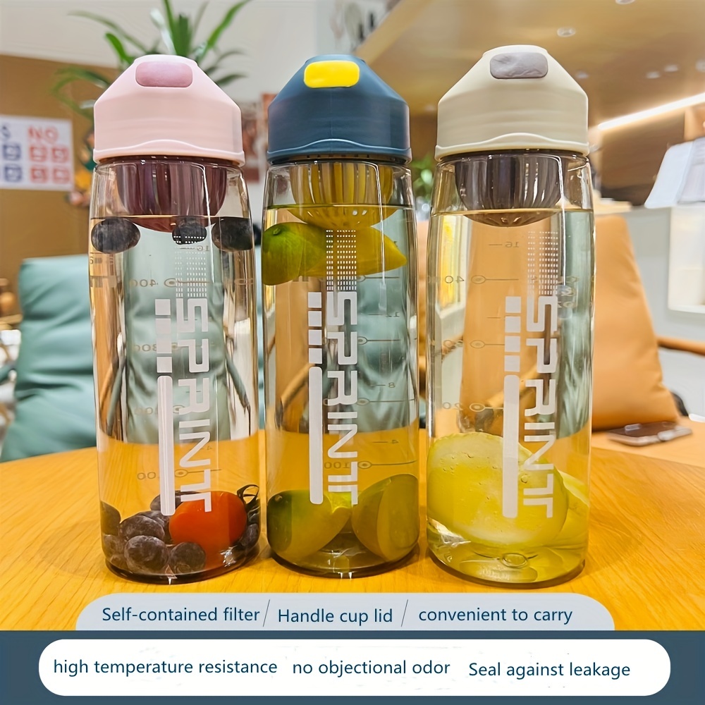 Plastic Portable Transparent Water Bottle