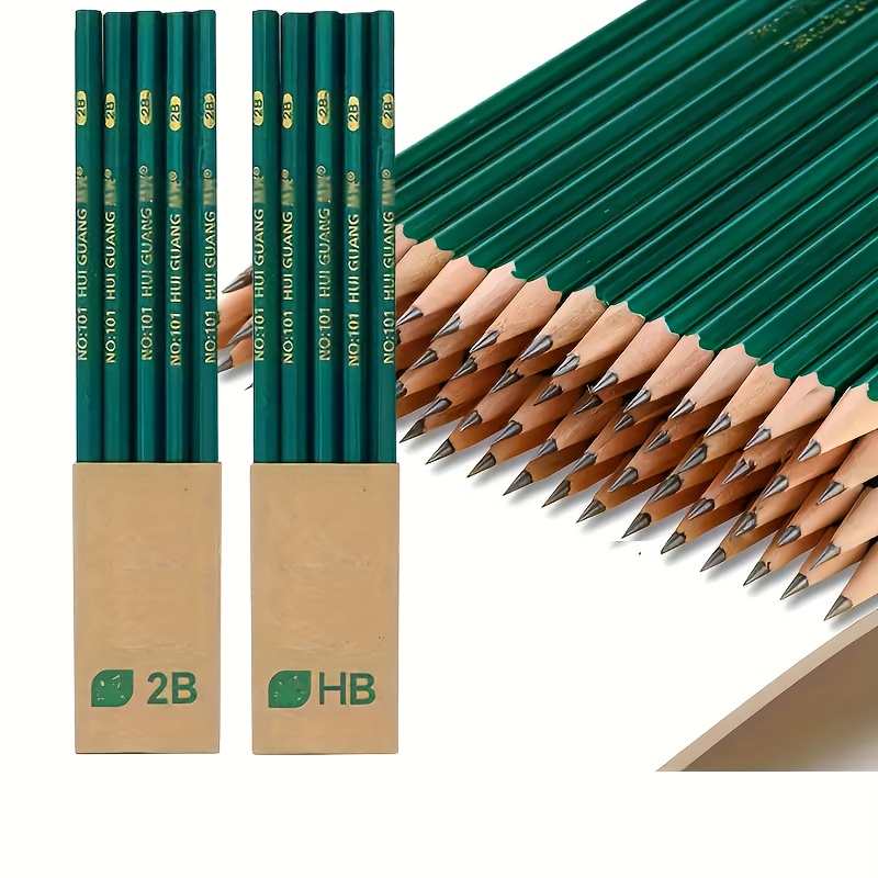 2 Pack of 12 3.5 Inch Jumbo Triangular Wood 2B Pencils for Small Hands Kids