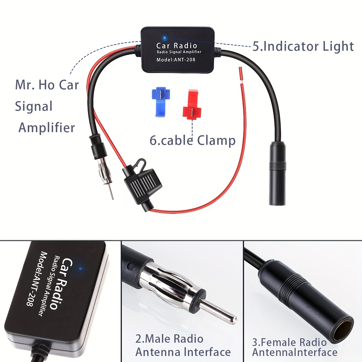 Car Digital Radio Antenna Dab+fm Active Gain Amplification - Temu