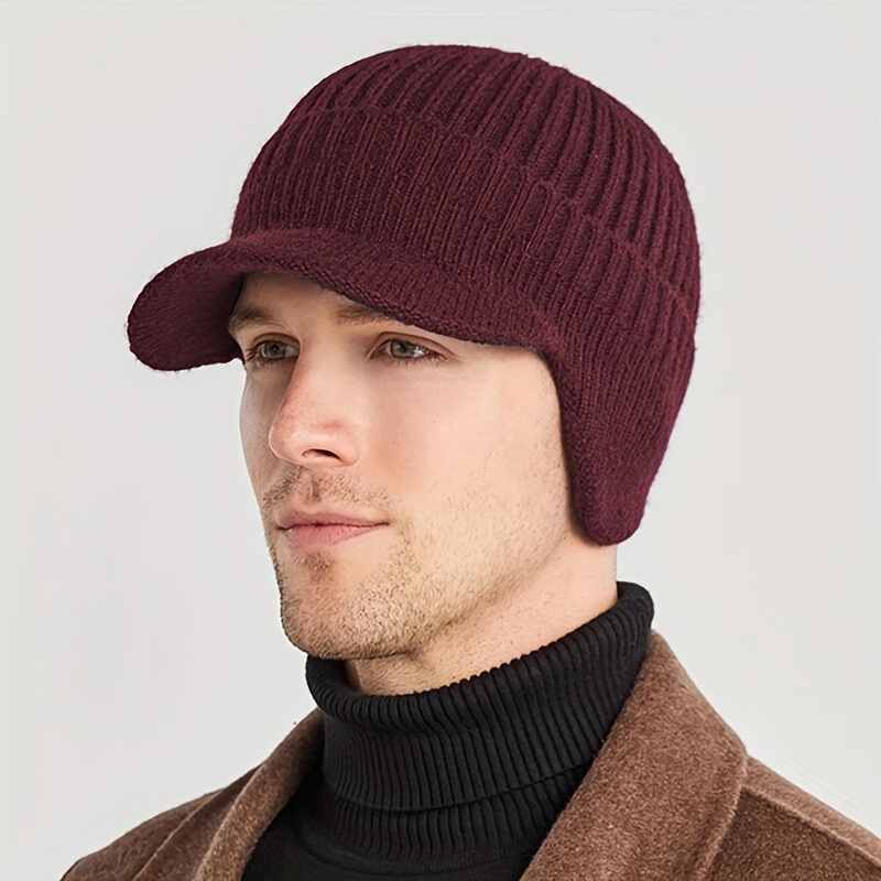 Mens burgundy cheap bobble hat