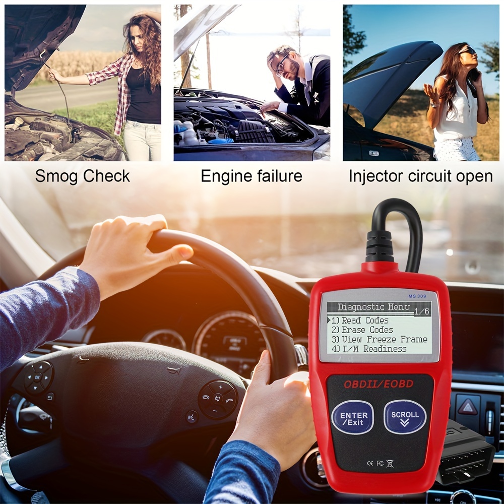 OBD II Vehicle Code Reader Automotive OBD2 Scanner Auto Check Engine L –  SnapZapp