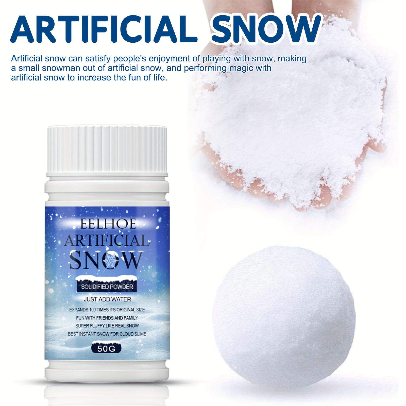Snow Making At Home  Instant Snow Polymer Kit (just add water)