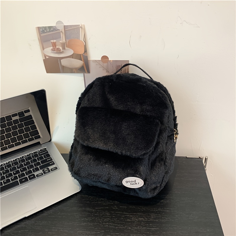 Mini shop furry backpack