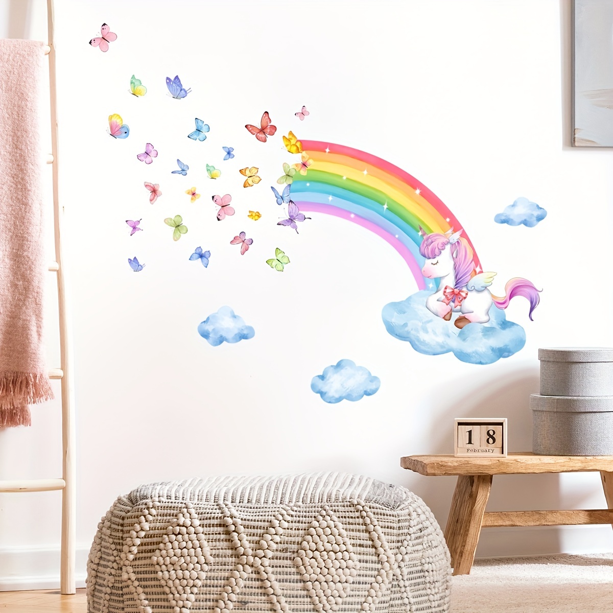 Cloud & Half Rainbow Sticker – Doodlecorn