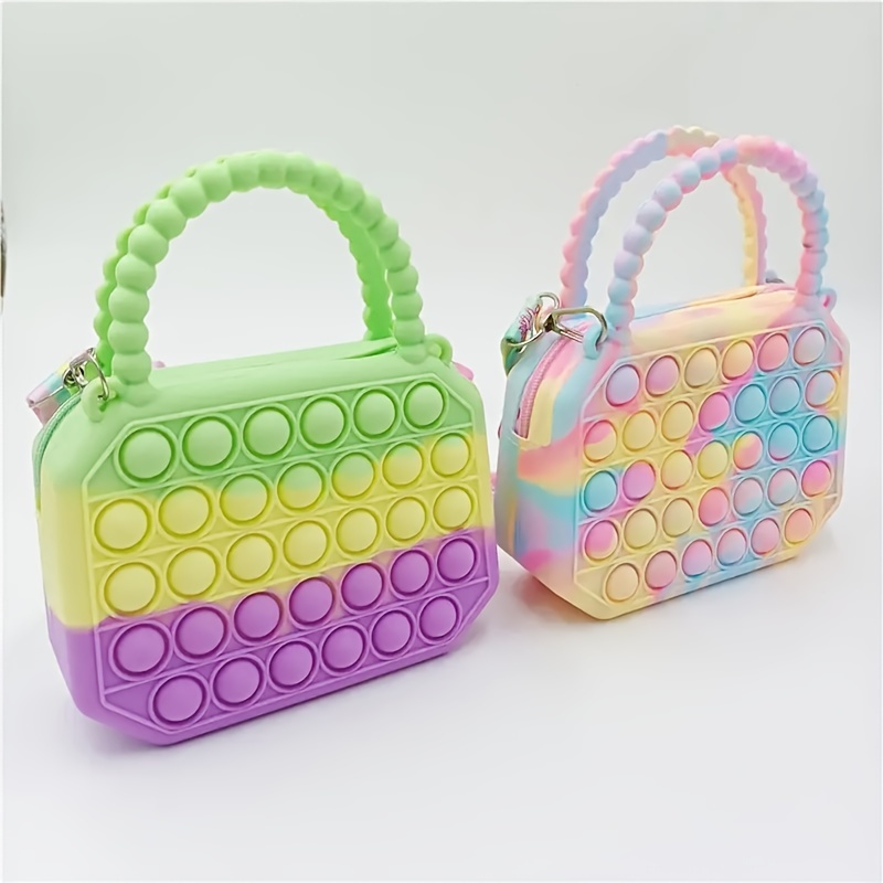 Bolso Antiestrés Forma Corazones Perlas Silicona Niñas Niños - Temu