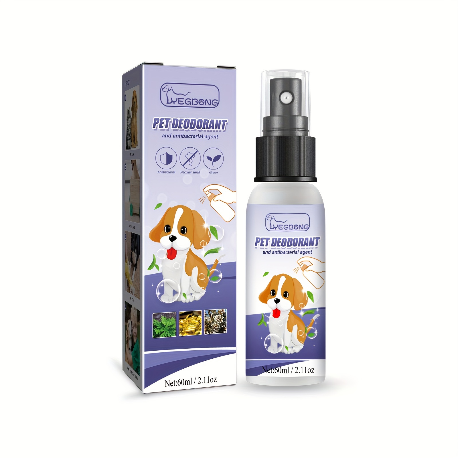 

Pet Odor Eliminator, 60ml Pet Dog Grooming Spray, Premium Grooming Spray, Spray Deodorizer Perfume