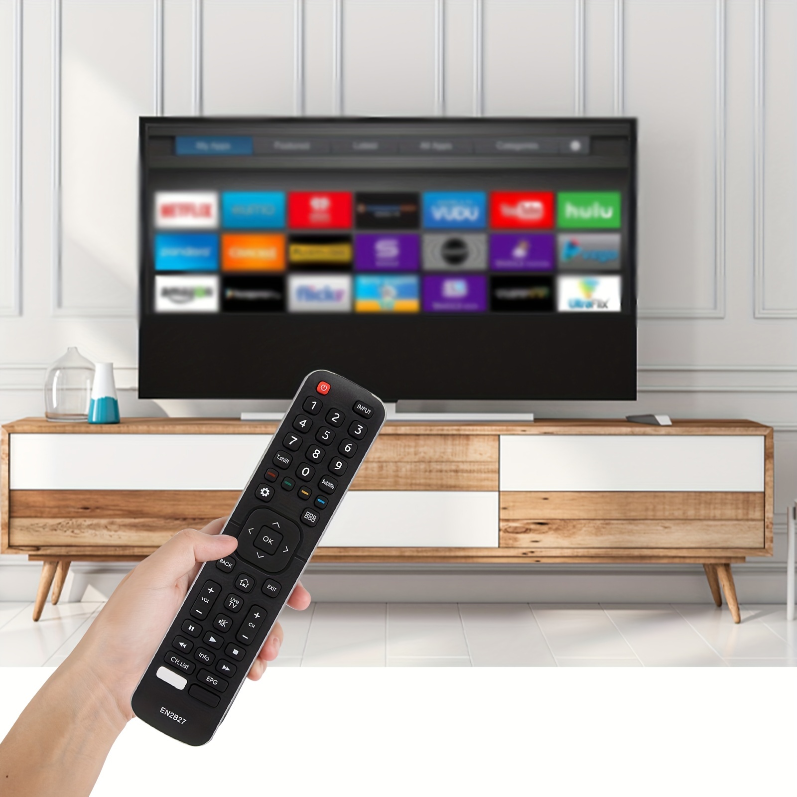 Universal para todos los televisores Hisense-TV-Remote Compatible con todos  los televisores inteligentes Hisense 4K LED HD UHD - No necesita