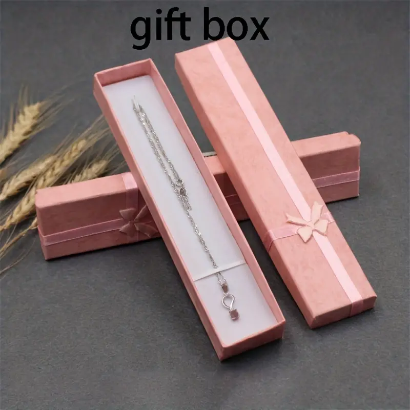 Bowknot Jewelry Box Long Paper Necklace Box Bracelet - Temu