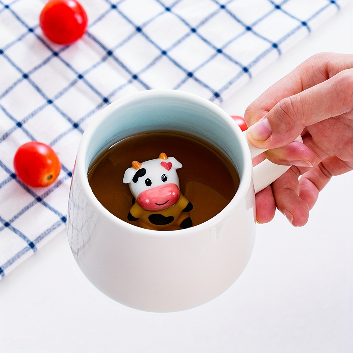 Cow Mug with Cow Inside Cute Coffee Mugs with Handle Tea Cups