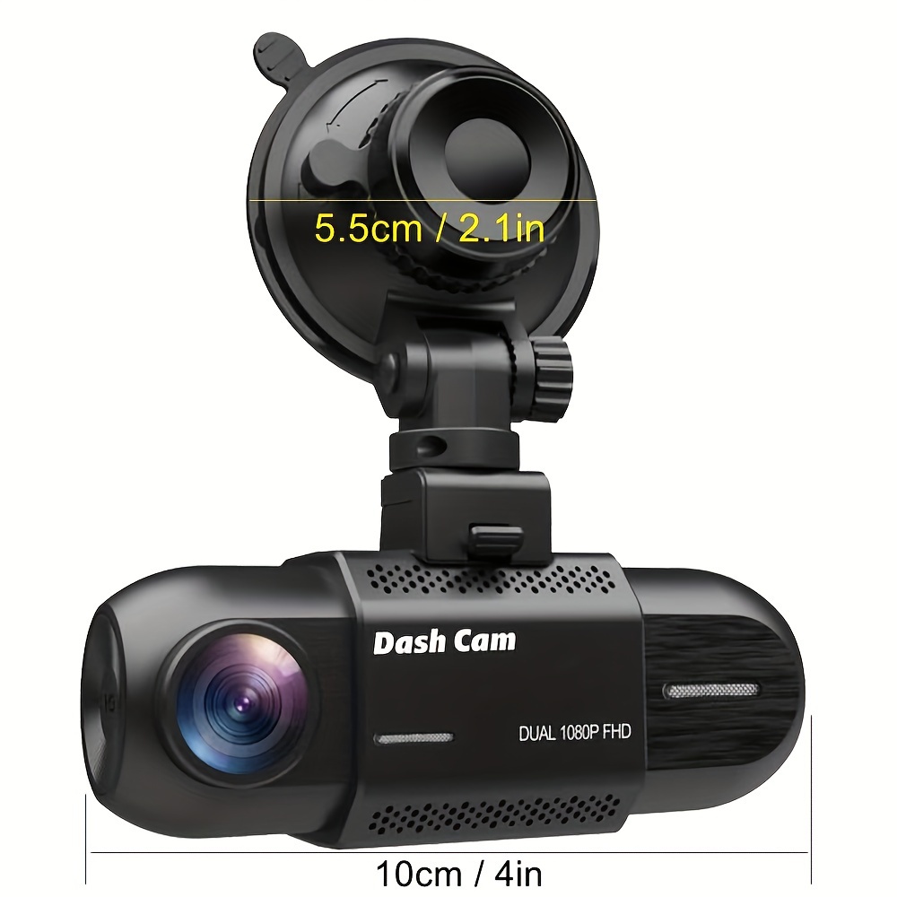 Dual Dash Cam 1080p Coche Cámara Tablero Delantero Interior - Temu