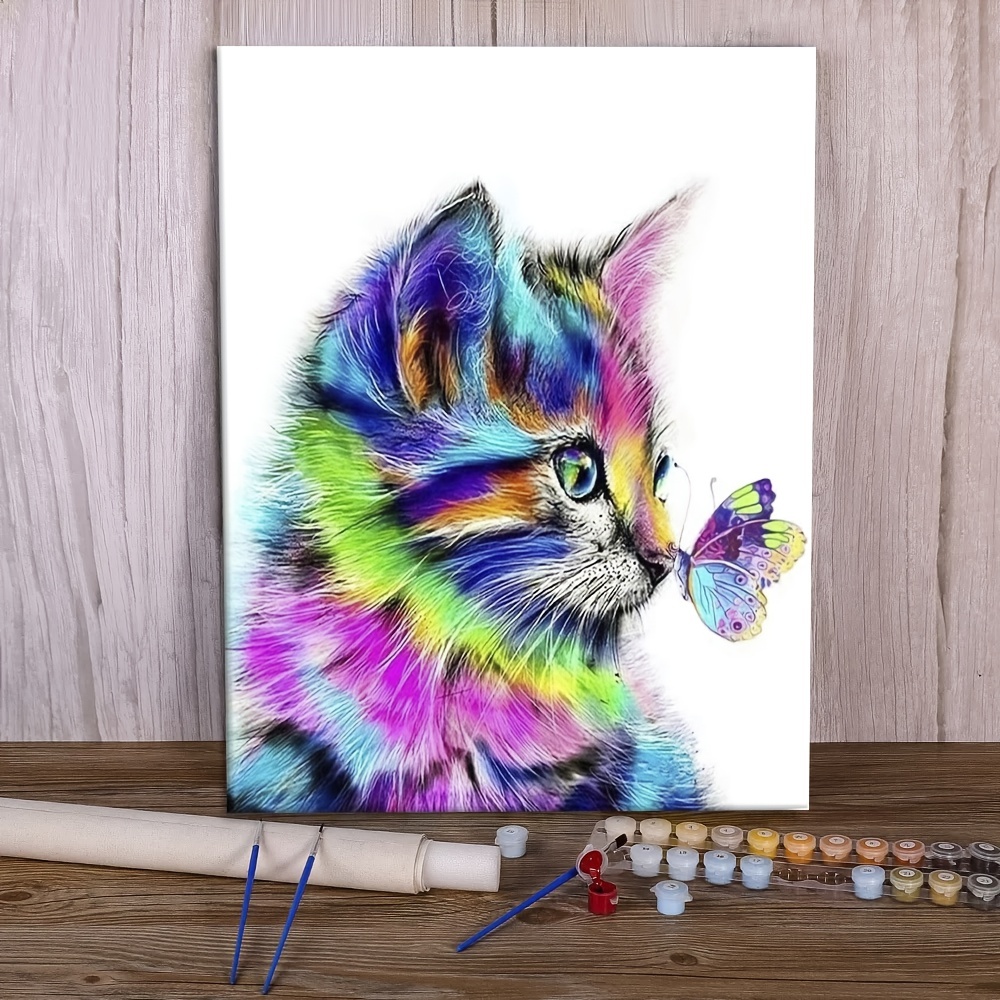 Paint By Numbers For Adults Cat Diy Digital Oil Painting - Temu