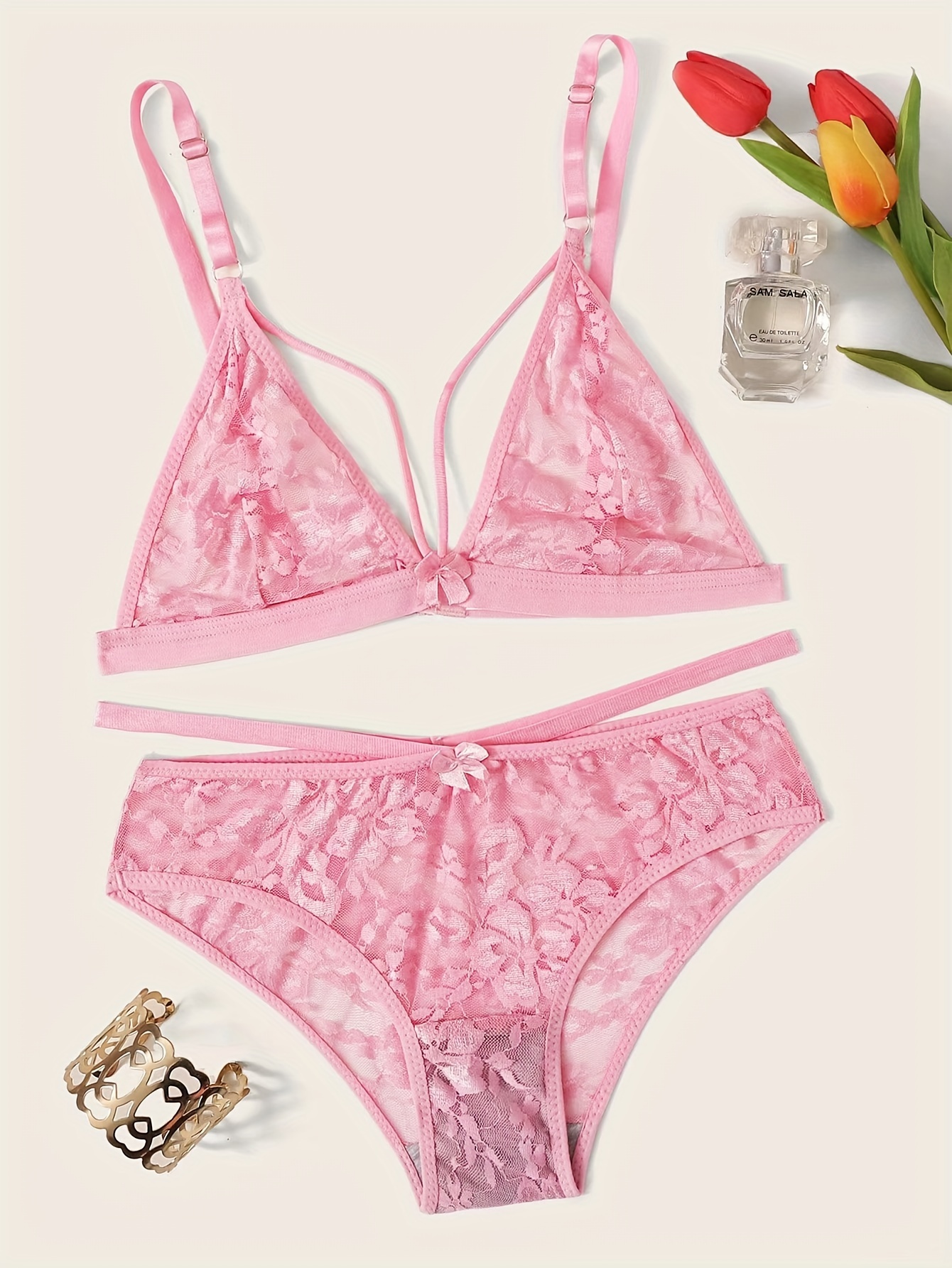 Luxurious Velvet Underwire Bra And Panty Set With Bow Knot - Temu Germany