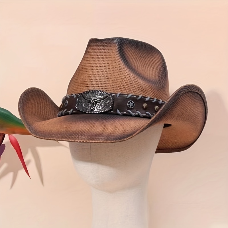 6 Pcs Men's Cowboy Hats Bulk Faux Felt Western Cowboy Hat Wide Brim Fedora  Outdoor Cowboy Hat with Strap Cowboy Party Hats : : Clothing,  Shoes & Accessories