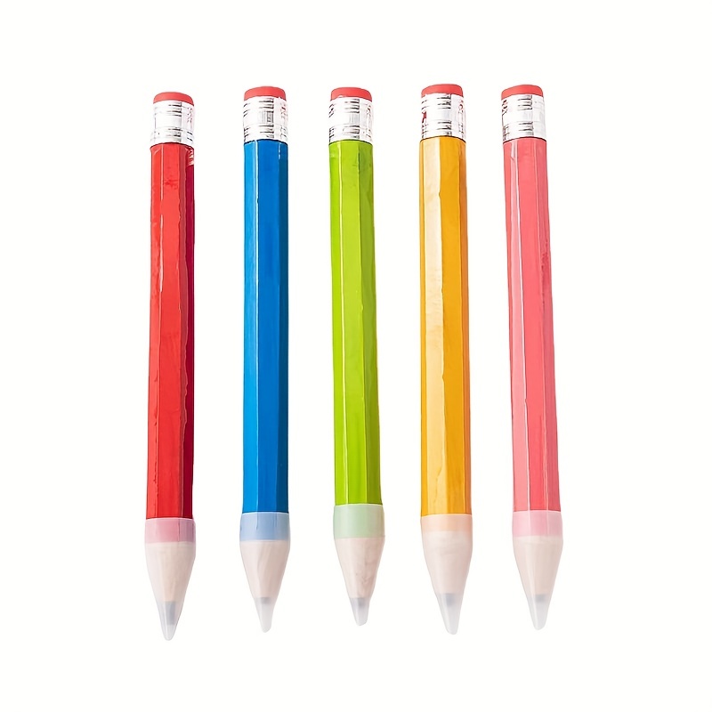 Wood Jumbo Pencil Funny Giant Pencil With Big Eraser Kids Large Pencils For  Schools And Homes