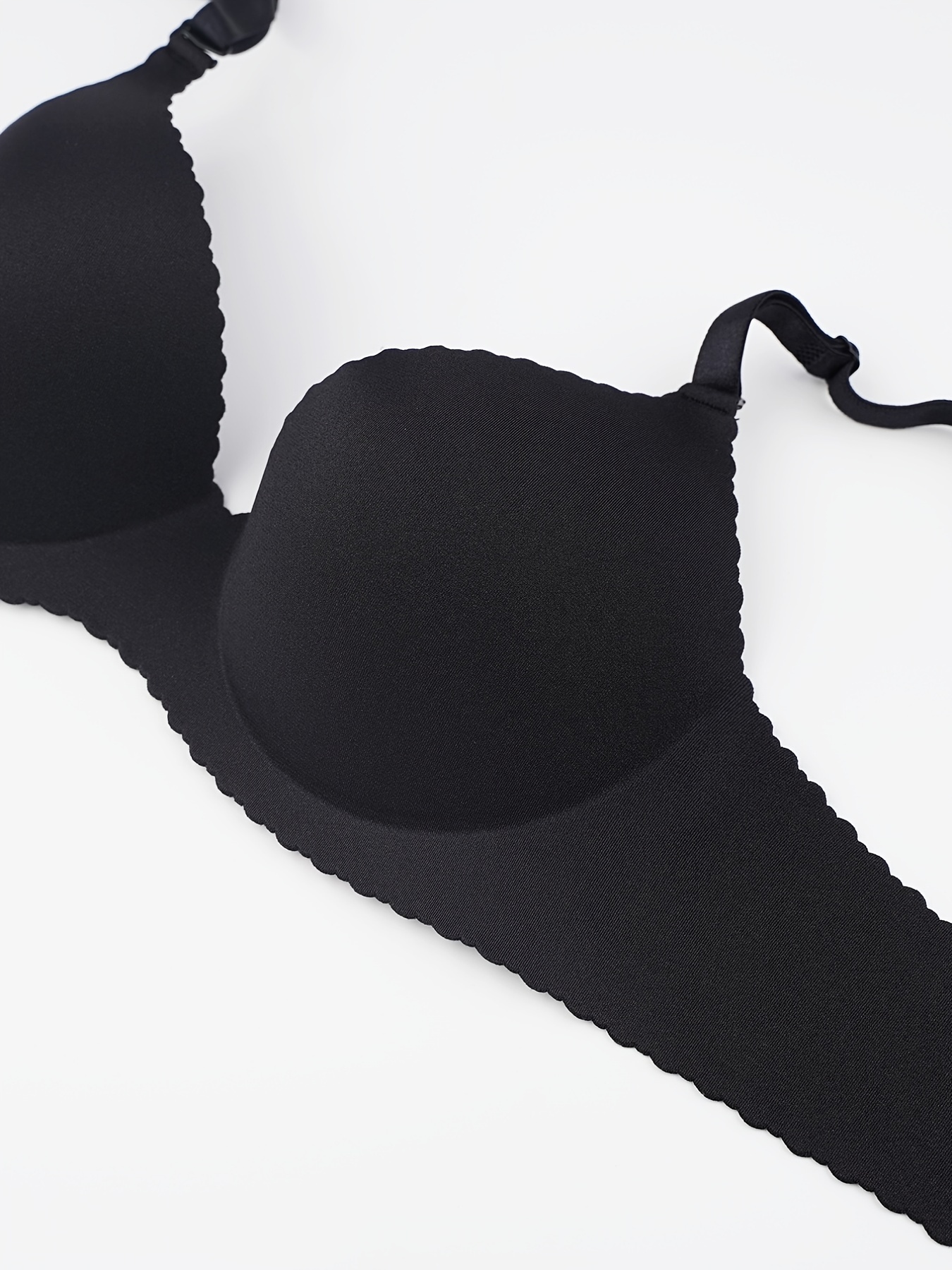 Seamless Soft-cup Push-up Bra - Black - Ladies