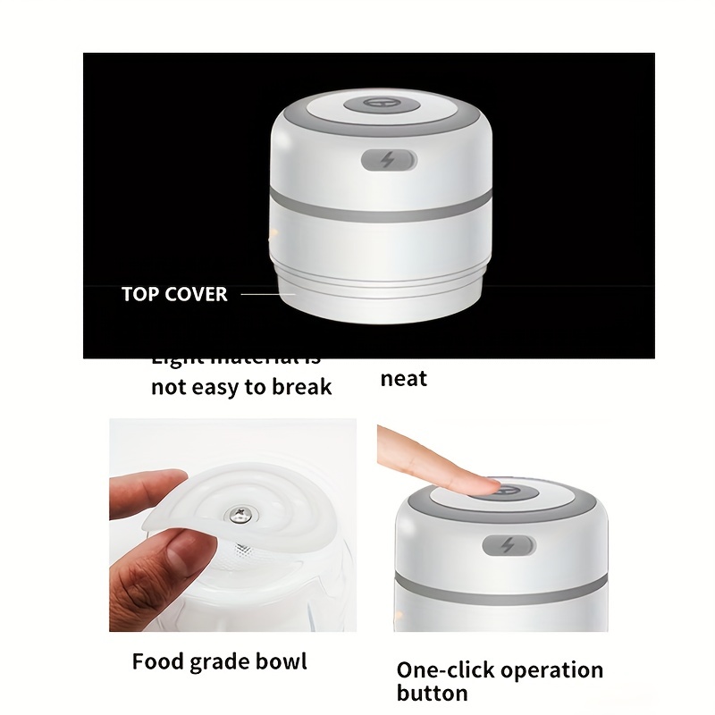 Intelligent Wireless Electric Garlic Clay Artefact Garlic Machine Small  Household Pound Garlic Beat Pull Cut Ginger Garlic Paste Mashed Auxiliary  Food