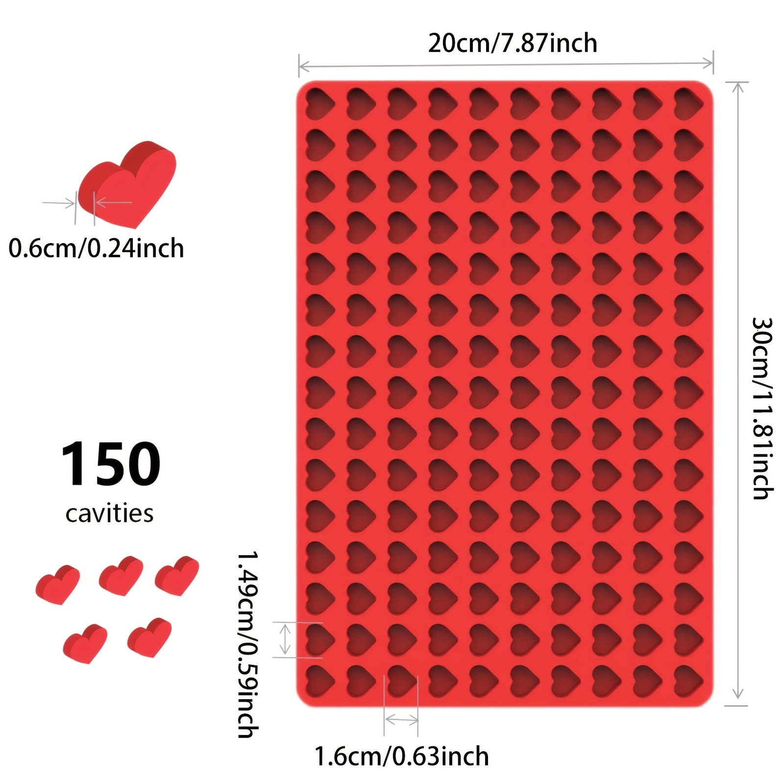 Small Hearts Silicone Mold (56 Cavity)