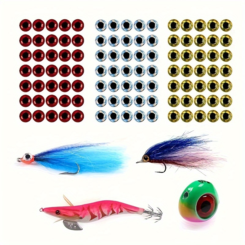 Mixed Color Holographic Epoxy Fish Eyes Diy Lures Jig Fly - Temu