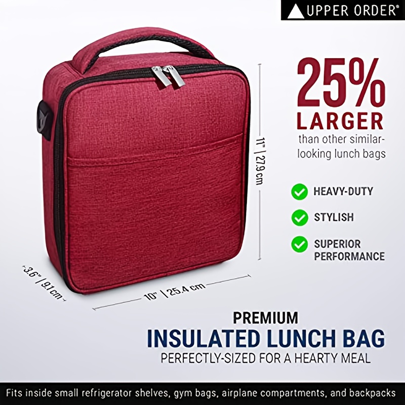 Adult Men's Lunch Box Heavy Duty Insulated Freezable Lunch Bag