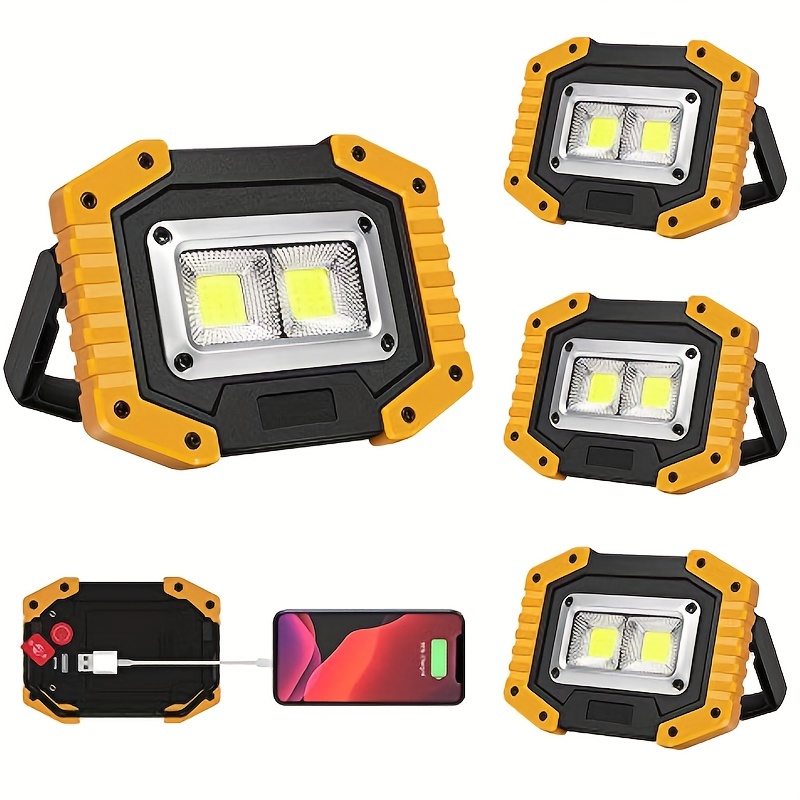 Rechargeable Led Work Light Waterproof For Outdoor Camping - Temu