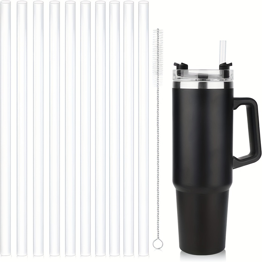Replacement Straw Compatible With 40 Oz 30 Oz Cup Tumbler, 6 Pack Reusable  Straw With Cleaning Brush, Plastic, Clear