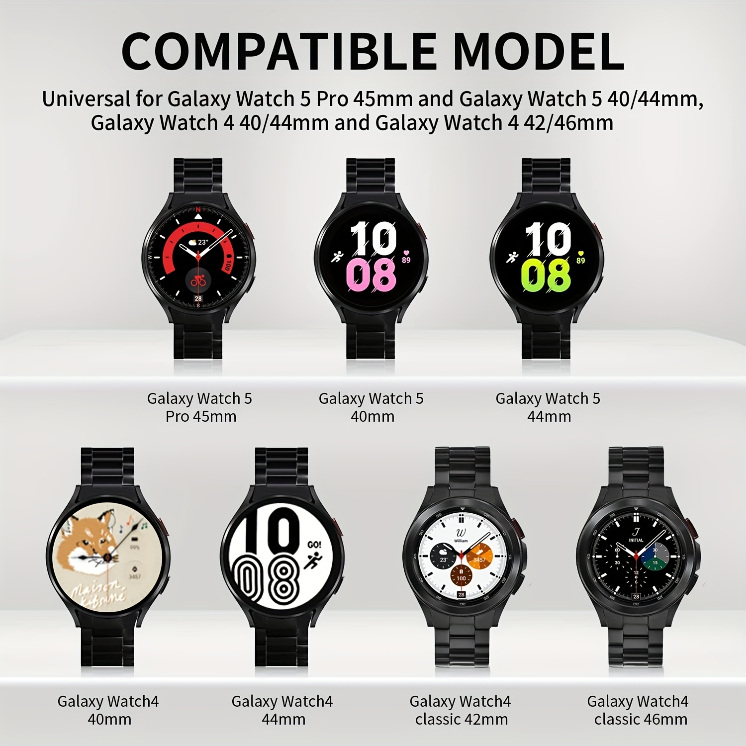 Surace Compatible with Samsung Galaxy Watch 5 Band, Women Bracelet for Galaxy Watch 6/5/4 40mm 44mm, Galaxy Watch 6 Classic 43mm 47mm Galaxy Watch