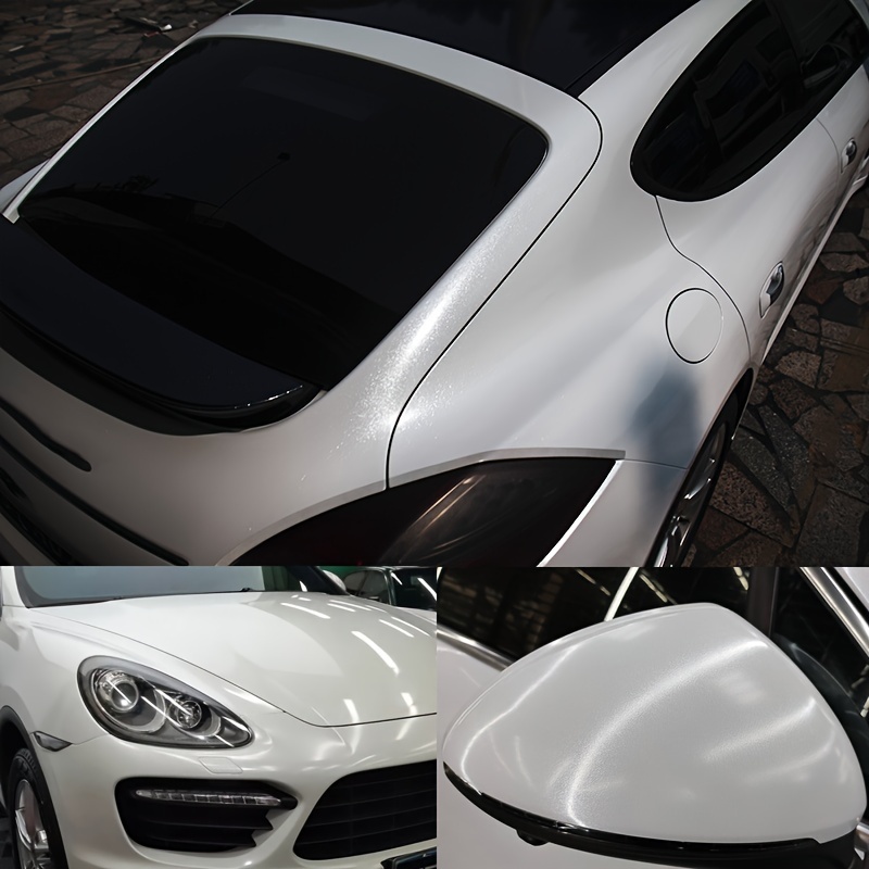 Gloss Metallic Rainbow White Car Vinyl Wrap