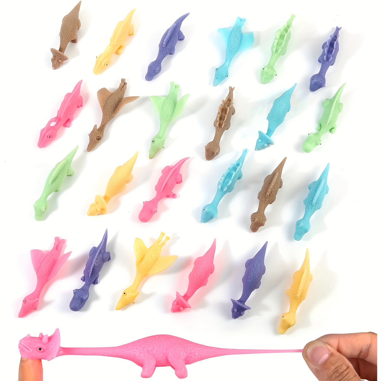 5pcs Random Catapulted Slingshot Toy Rubber Dinosaur Shape Flying Finger Toy  Rubber Stretchy Stress Relief Game Toys - AliExpress