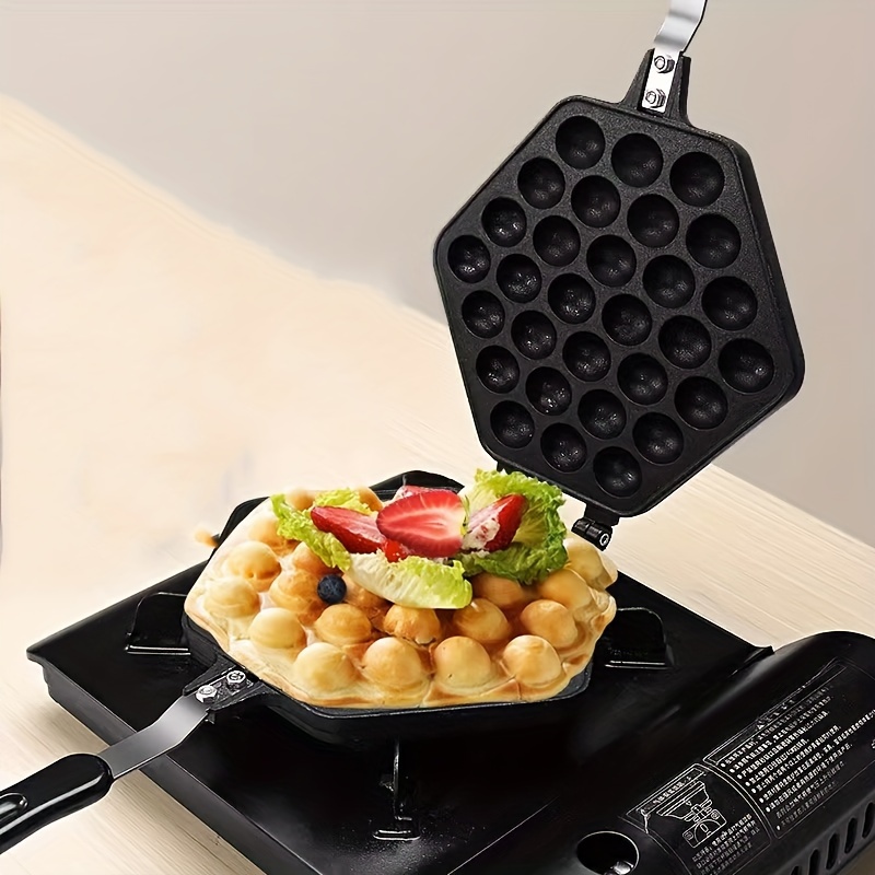 Bubble Waffle Maker - Electric Non Stick Hong Kong Egg Waffler Iron Griddle