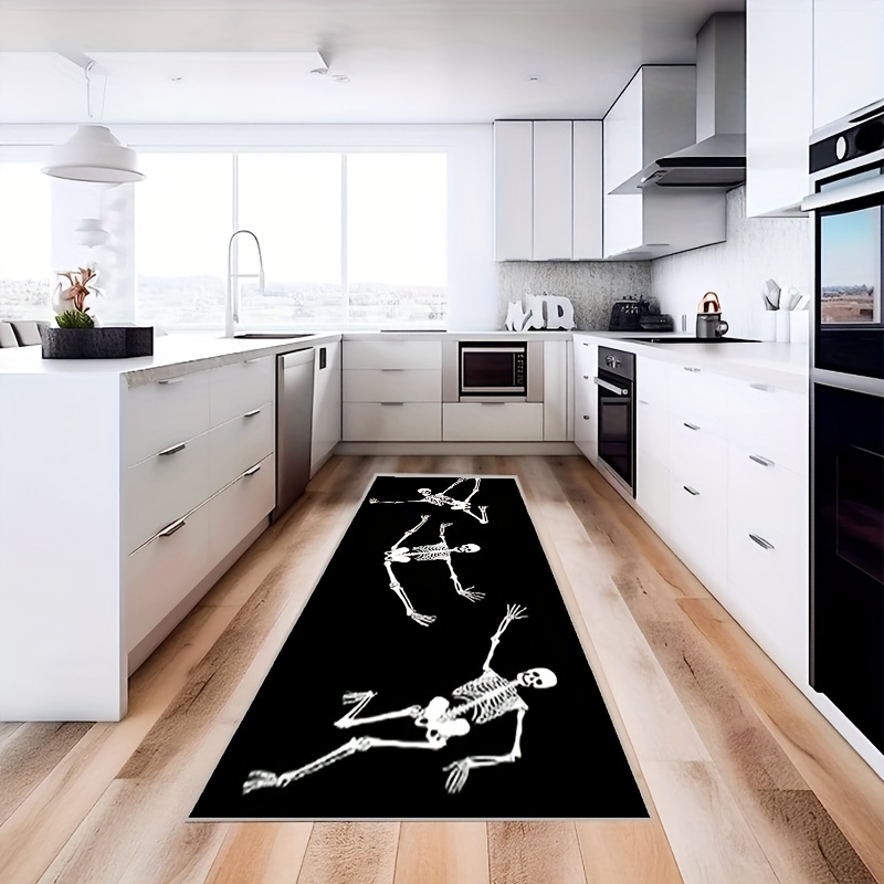 Gothic Skull Kitchen Rugs, Halloween Laundry Room Rug, Extra Long Oriental  Hallway Rug Runner Kitchen Mat, Soft Non Slip Carpet For Hall Living Room  Bedroom Sunroom Hardwood Floors Halloween Decor Room Decor