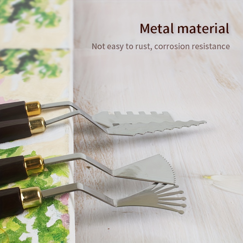 10pcs/set Professional Color Mixing Knife Set - Wooden Handle And Stainless  Steel Blade, Oil Painting Knife, Oil Painting Shovel, Suitable For Student