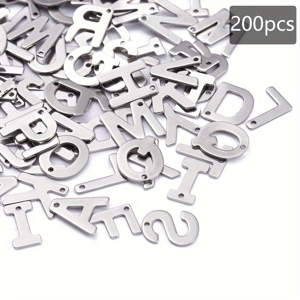 26pcs/set Letter DIY Pendant Zinc Alloy Antique Silver Lowercase English Letters A-Z Alphabet Charms Pendant for DIY Necklace Bracelet Artificial