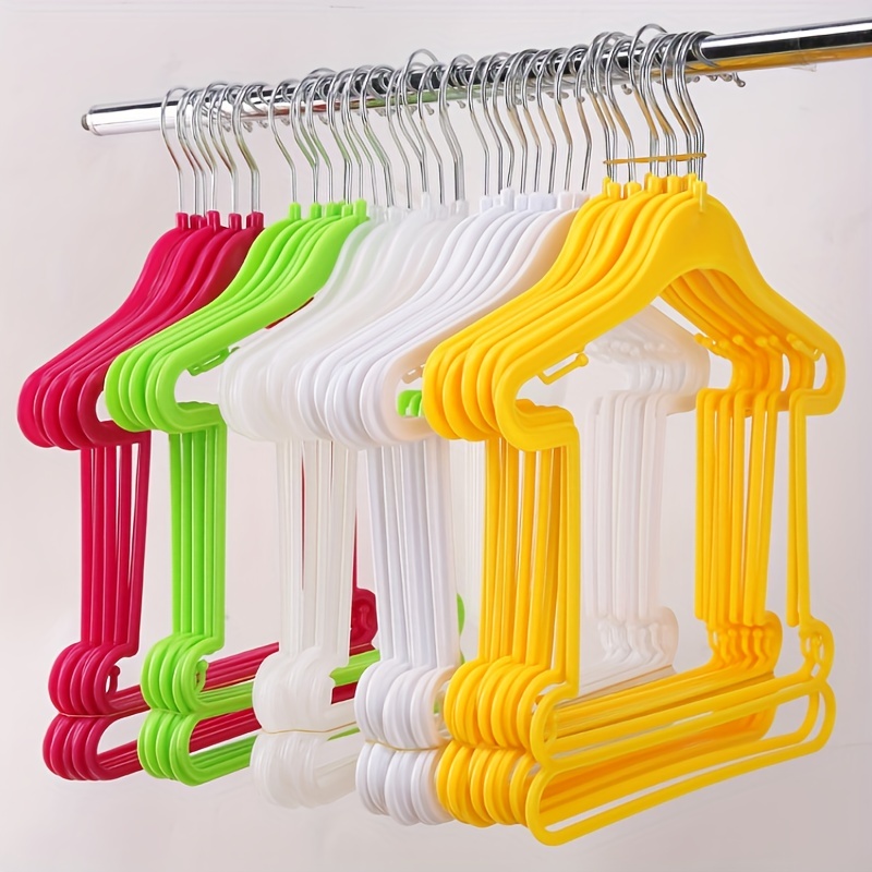 10pcs Kids Hangers Plastic Non Slip Standard Multiple Colors Nursery Coat  Hanger-4
