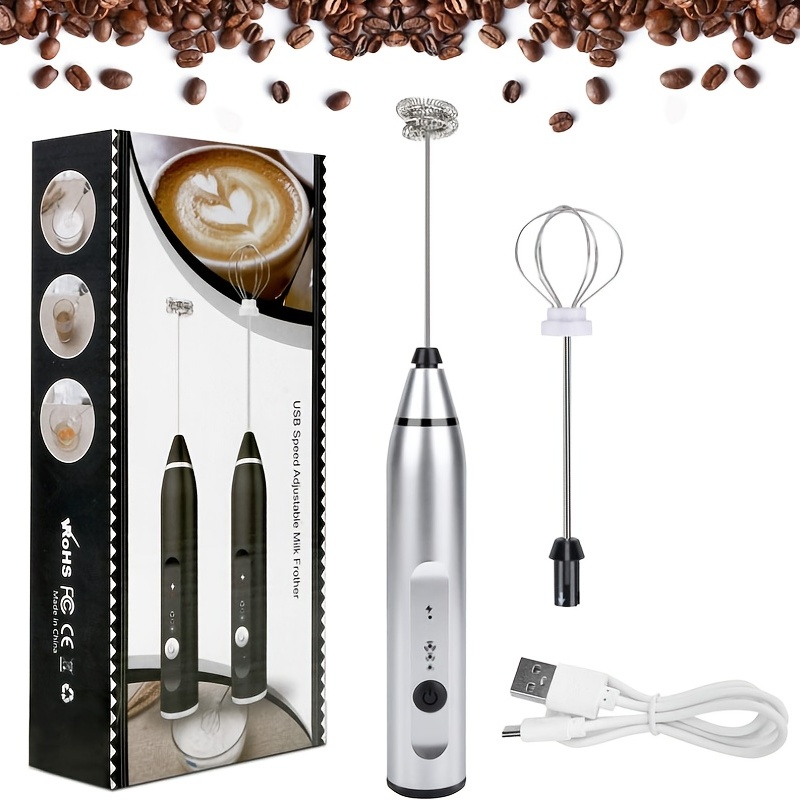 Rechargeable Electric Egg Beater And Milk Frother - 3-speed