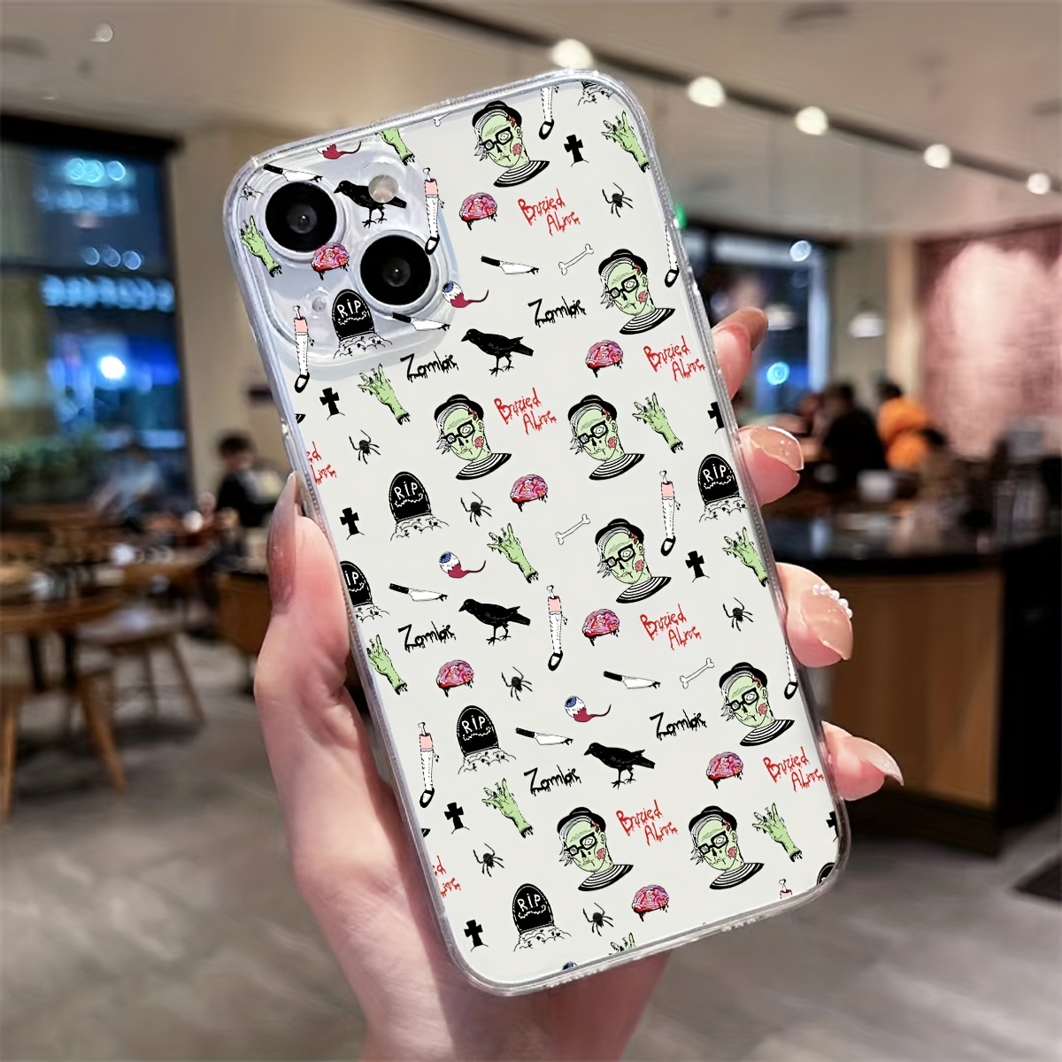 Funda Transparente Teléfono Tpu Funda Estampado Dibujos - Temu Mexico