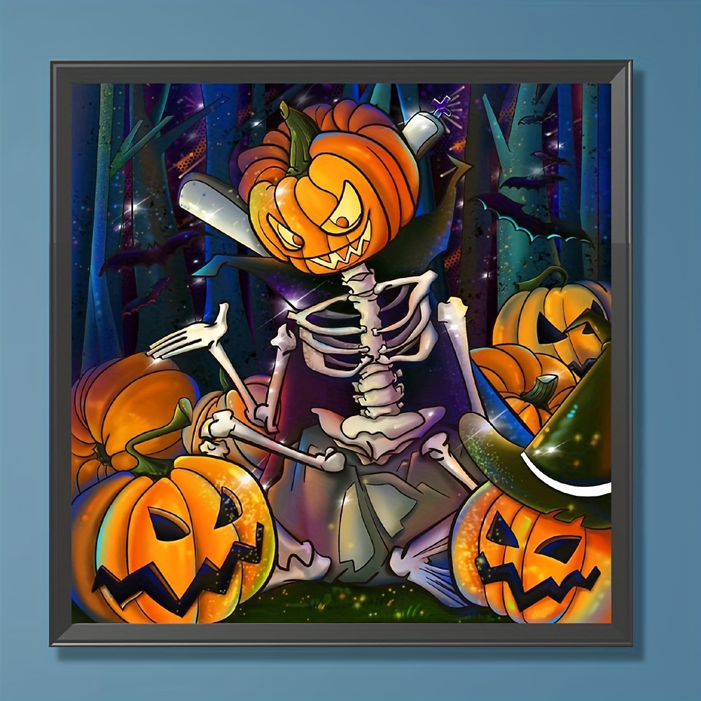 Halloween Diamond Painting Kit For Adults pumpkin Skull - Temu