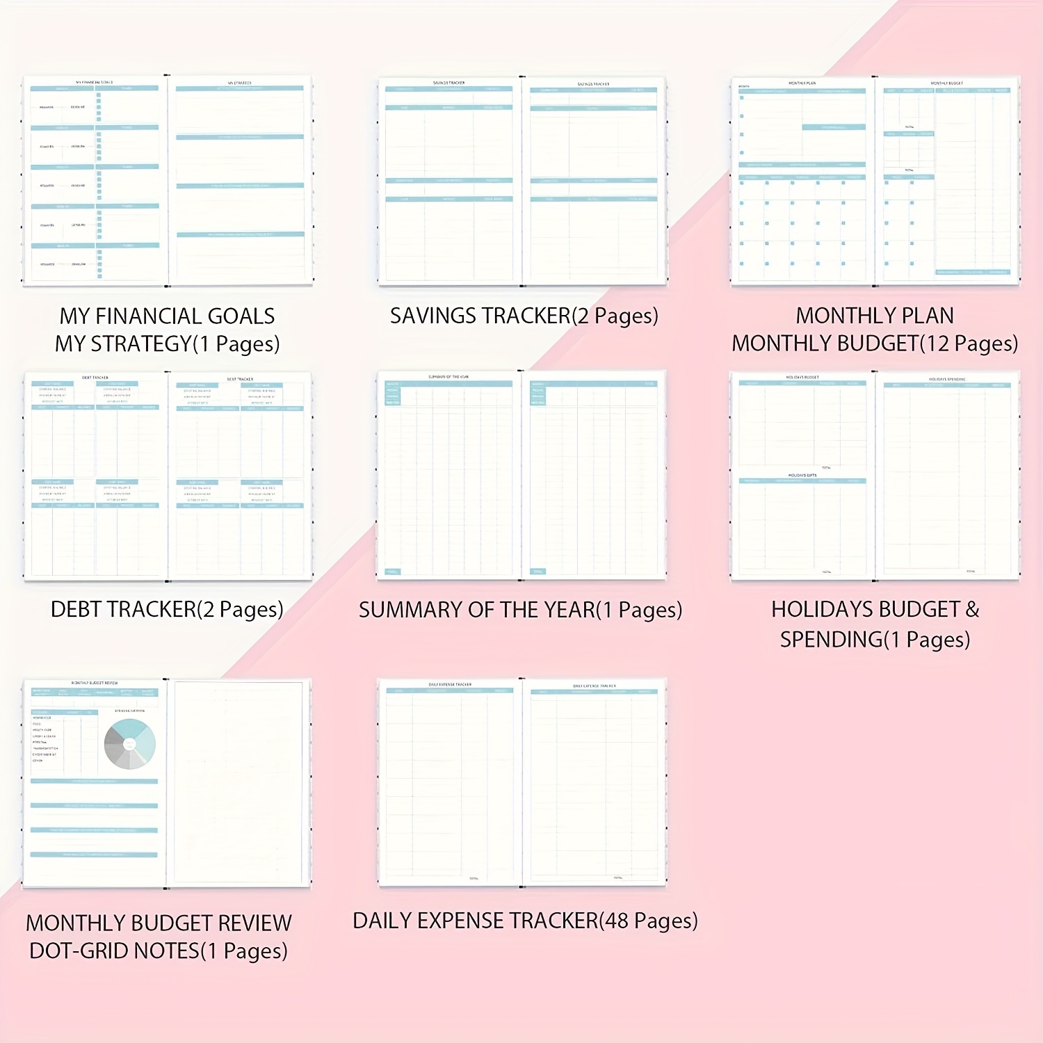 Budget Planner And Monthly Bill Organizer Financial Planner - Temu