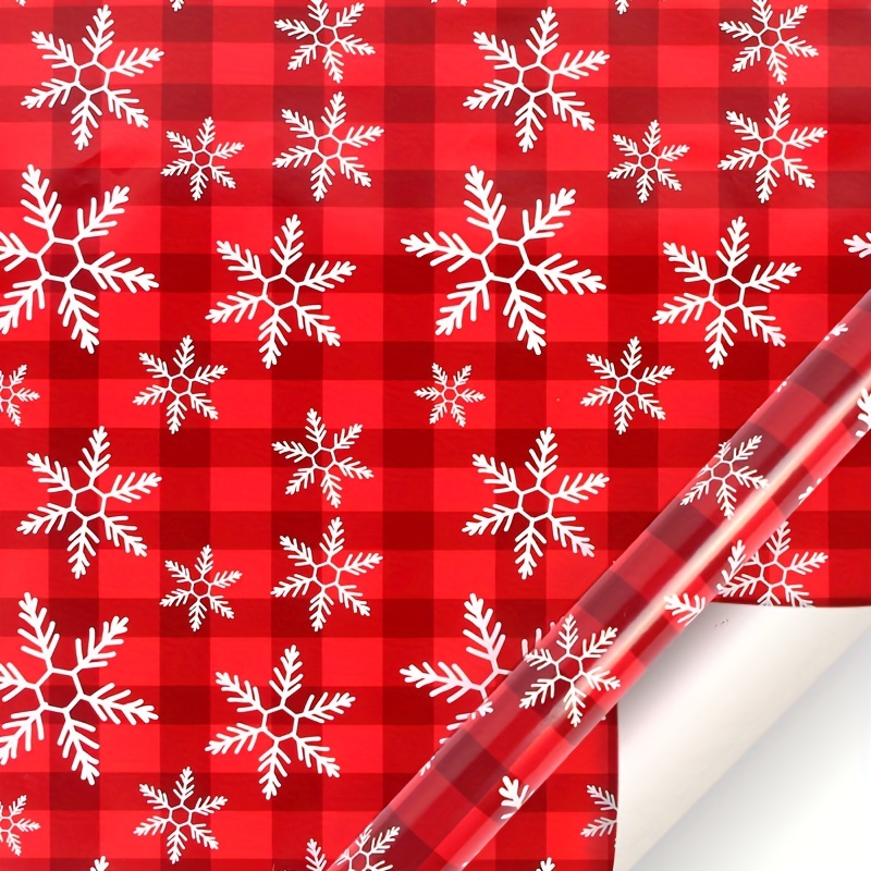 2736-001 Christmas Wishes - Wrapping Paper - Holiday Red Fabric