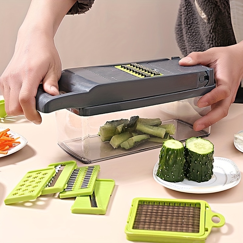  Kitchen Vegetable Slicer, Vegetable Chopper 14 in 1, Fruit,  Vegetable Tools Manual Multifunctional Food Chopper Container For Different  Kind of Vegetables and Fruits: Home & Kitchen