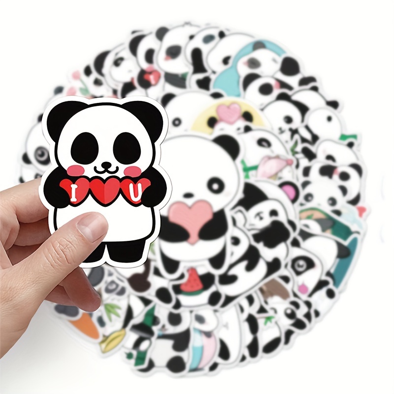 Panda Stickers Cartoon Cute Animal Waterproof Self adhesive - Temu