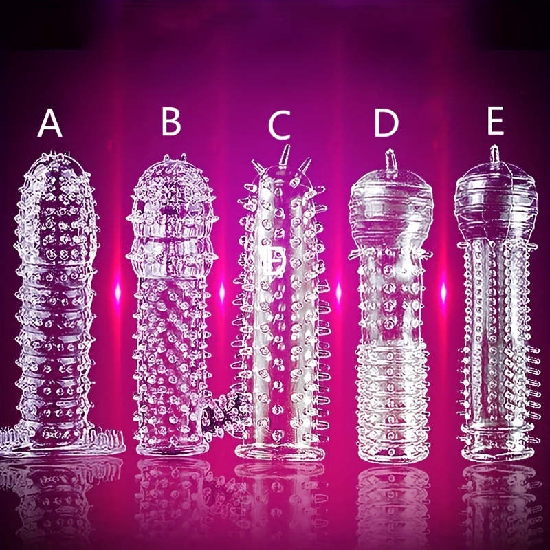 Transparent Erotic Wolf Braces Condom Thorns Crystal Penis Temu