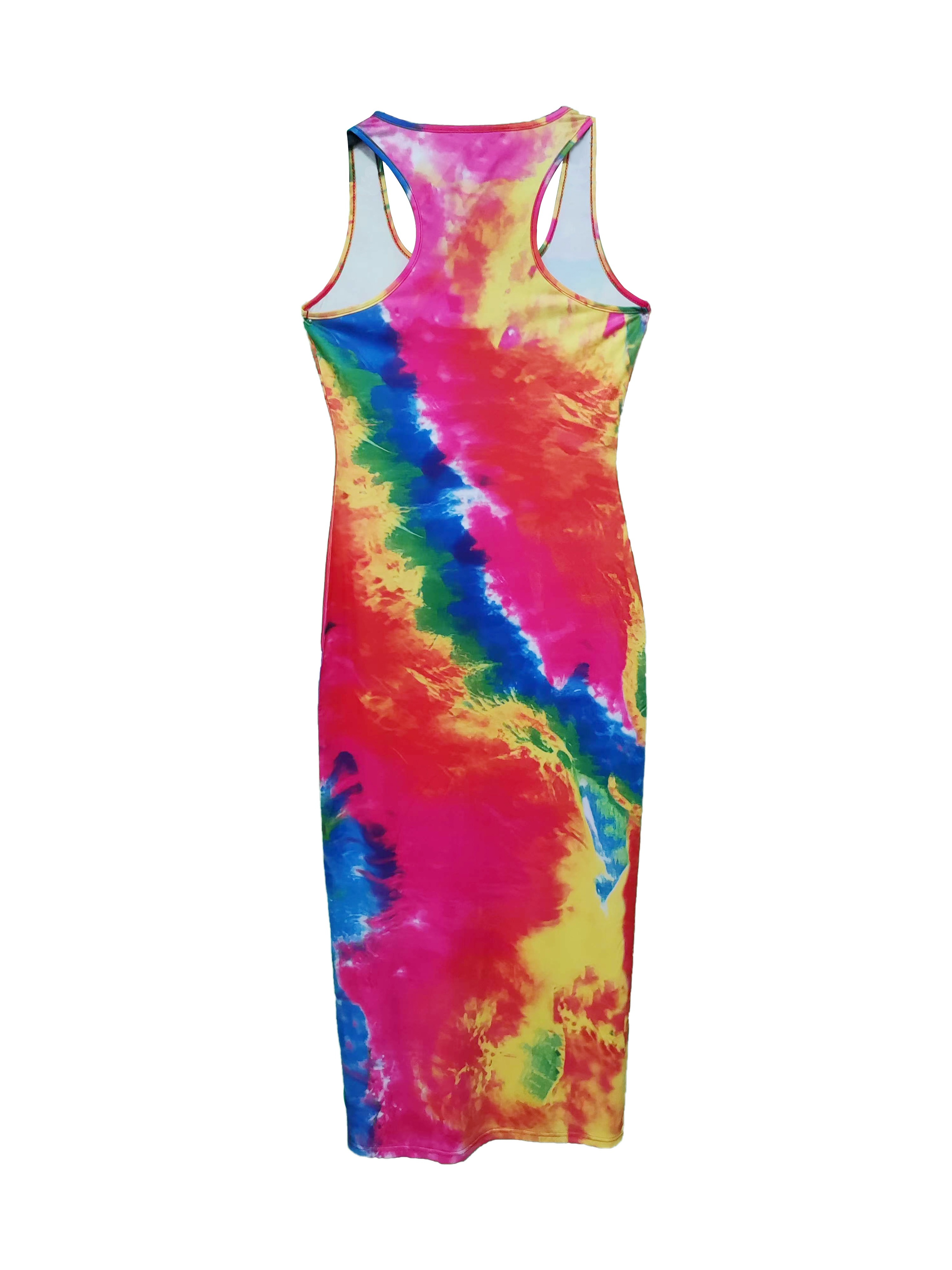 Tie Dye Bodycon Tube Dress, Sexy Backless Stretchy Tube Dress, Women's  Clothing