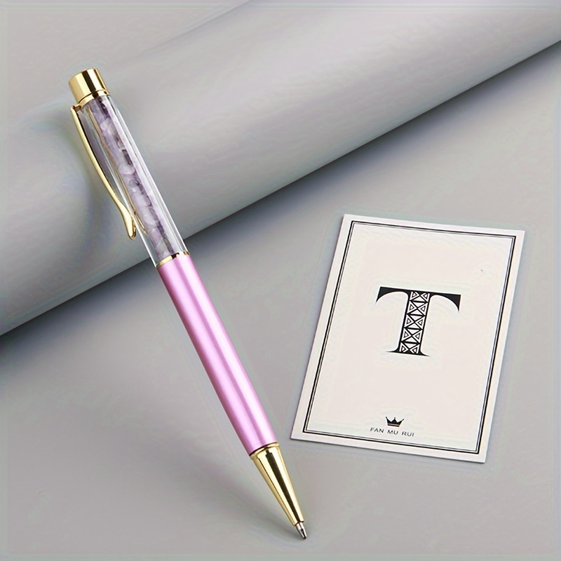 Image of 1pc Natural Crystal Ballpoint Pen Original Creative Ballpen Stationery Office Business Gift