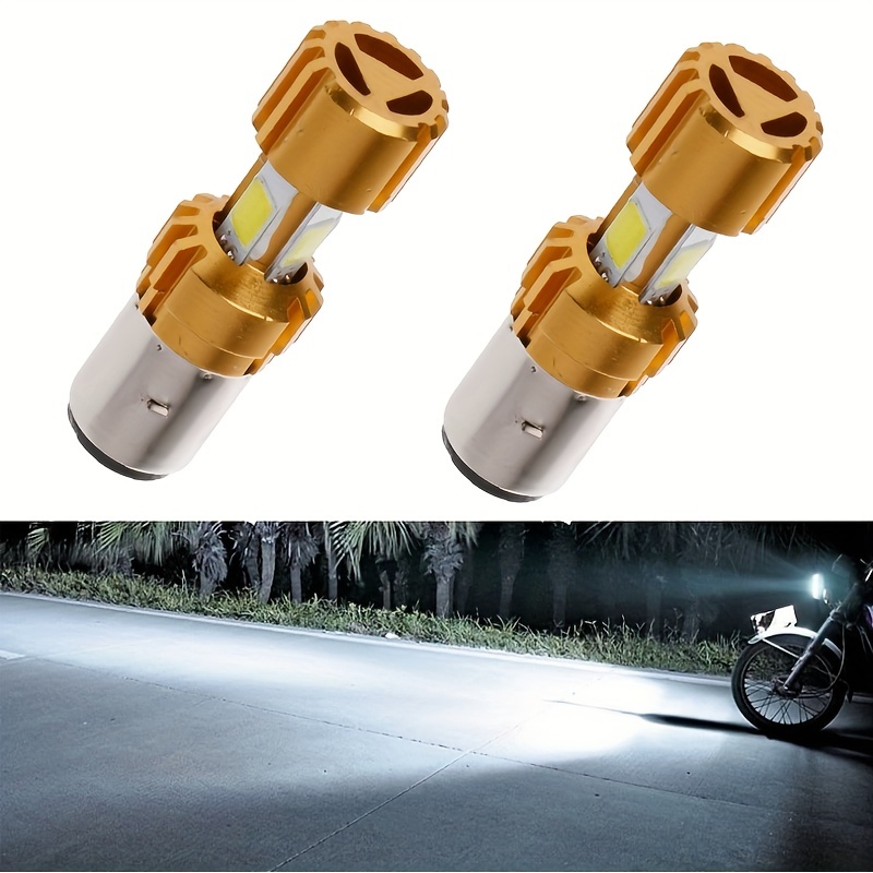 1Pcs BA20D LED 6V 12V Motorcycle Motorbike Headlight Bulb Light